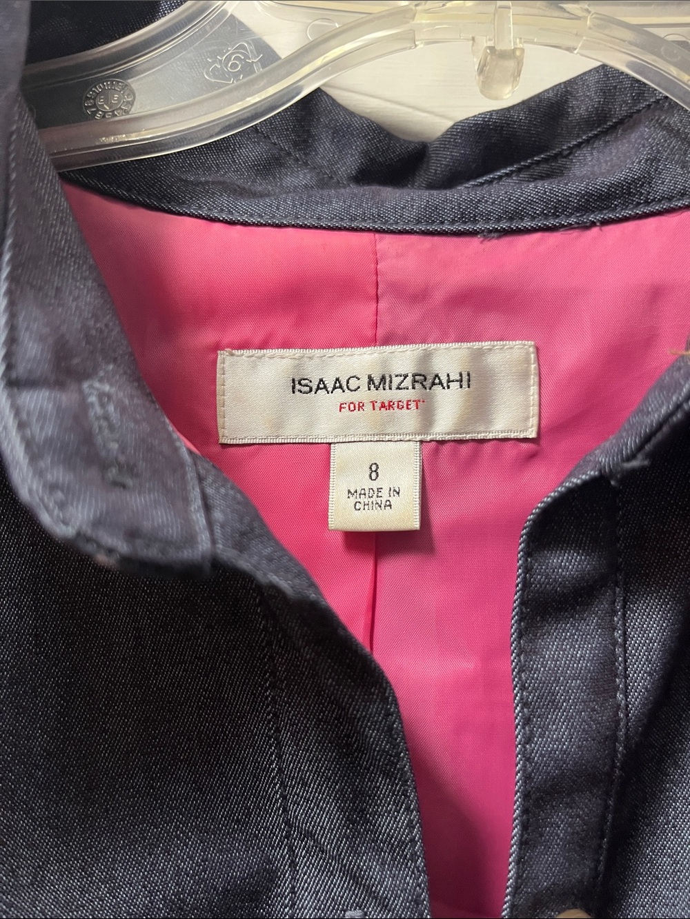 Isaac Mizrahi Dark Indigo dress with Pink Lining